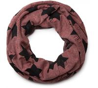 Loop STYLEBREAKER "Loop Schal mit Sterne und Punkte Muster", Damen, braun (rotbraun), Obermaterial: 50% Viskose CV. 50% Polyester PES., Modisch, Modetücher Loop (32106936-0) rotbraun