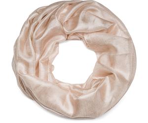 Loop STYLEBREAKER "Seidiger Einfarbiger Loop Glitzer", Damen, weiß (creme, beige), Obermaterial: 100% Viskose CV., Modisch, Modetücher Loop (45991151-0) creme, beige