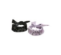 Urban Classics Satin Bandana 2-Pack Black/Lilac