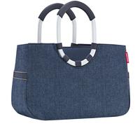 loopshopper Einkaufs Handtasche M mit Innentasche herringbone dark blue - herringbone dark blue Blau