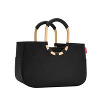 loopshopper Handtasche M mit Innentasche schwarz mit gold - schwarz mit gold Schwarz