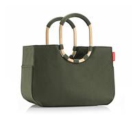 reisenthel loopshopper L forest gold - Stabile Tasche mit praktischen Fächern aus recycelten PET-Flaschen - Charmantes und wasserabweisendes Design
