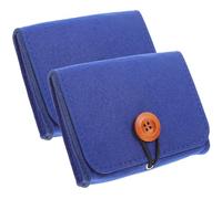 LOORGVEL 2 Stück Tragetaschen für Ätherische Öle Reise Organizer aus Vliesstoff Stoßfeste Aufbewahrungstasche Tragbar für Unterwegs Blaue Multifunktions Tasche