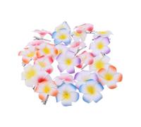LOORGVEL 24 Stück Teiliges Hawaiianische PE Frangipani Haarclips Künstliche Plumeria Blumen Haar accessoires Bunte Haarklammern für Strandurlaub Partys Hochzeit und Alltag