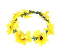 LOORGVEL Blumenkranz Stirnband Sonnenblume Haarschmuck Natürlich Wirkend Lebendig für Hochzeit Festival Damen Haarreif Modisch Angenehm zu Tragen für Party Kostümurlaub
