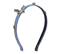 LOORGVEL Damen Jeans Haarreif Schmetterlingsmotiv Dehnbar Haarband Modisch Alltag Party Haarschmuck