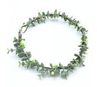 LOORGVEL Handgefertigtes grünes Blatt-Blumenkranz Stirnband für Damen, langlebiges, leichtes Haarschmuck für Hochzeit, Festival, Fotoshooting, formbeständig und sicher