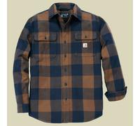 Carhartt Heavyweight Flannel Plaid Hemd, braun, Größe L für Männer