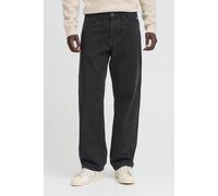 Loose-fit-Jeans BLEND "BHFLAKE LOOSE FIT JEANS", Herren, Gr. 31, Länge 32, blau (denim schwarz), Denim/Jeans, Obermaterial: 82% Baumwolle, 16% Polyester, 2% Elasthan, Abriebeffekte, relaxed fit knöche
