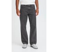 Loose-fit-Jeans BLEND "BHFLAKE LOOSE NOOS", Herren, Gr. 33, Länge 30, grau (denim grau), Denim/Jeans, Obermaterial: 100% Baumwolle, Abriebeffekte, loose fit knöchellang, Jeans, Baumwolle, mit Reißvers