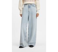 Loose-fit-Jeans BOSS ORANGE "EMMA MR 1.0 Premium Damenmode", Damen, Gr. 28, Länge 30, blau (light, pastel blau 459), Denim/Jeans, Obermaterial: 60% Baumwolle, 20% Polyester, 20% Viskose, weit lang, Je