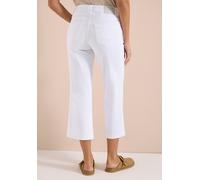 Loose-fit-Jeans CECIL, Damen, Gr. 27, Länge 26, weiß, Jeans, 78% Baumwolle, 21% Elastomultiester, 1% Elasthan, unifarben, 7/8-Länge, Jeans, High Waist (84087750-27) weiß