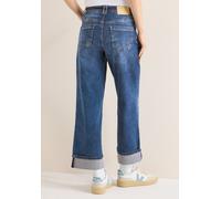 Loose-fit-Jeans CECIL, Damen, Gr. 27, Länge 30, mid blau wash, Jeans, 77% Baumwolle, 20% Polyester, 3% Elasthan, unifarben, lang, Jeans, 5-Pocket-Style (16189419-27) mid blau wash