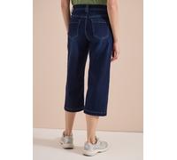 Loose-fit-Jeans CECIL, Damen, Gr. 28, Länge 20, blau (dunkelblau wash), Jeans, 67% Baumwolle, 31% Polyester, 2% Elasthan, unifarben, kniebedeckend, Jeans, in 3/4-Länge, Topseller (36186316-28) dunkelb