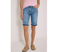 Bermudas CECIL "Style Neele", Damen, Gr. 29, N-Gr, blau (light blau washed), Web, Obermaterial: 71% Baumwolle, 27% Polyester, 2% Elasthan. Futter: 52% Polyester, 48% Baumwolle, unifarben, loose fit, H