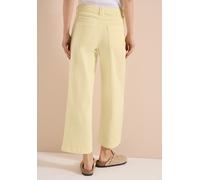 Loose-fit-Jeans CECIL, Damen, Gr. 29, Länge 26, light buttermilk gelb, Jeans, 98% Baumwolle, 2% Elasthan, unifarben, 7/8-Länge, Jeans, mit Wide Legs (82173502-29) light buttermilk gelb