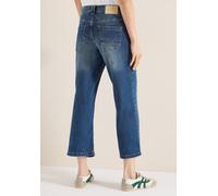 Cecil Jeans Style Neele Loose-fit High Waist Wide-Leg Damen Gr.30 L26 mid blau used wash