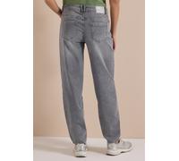Loose-fit-Jeans CECIL "Style Scarlett", Damen, Gr. 30, Länge 28, grau, Denim/Jeans, Obermaterial: 82% Baumwolle, 17% Polyester, 1% Elasthan. Futter: 52% Polyester, 48% Baumwolle, unifarben, barrel fit