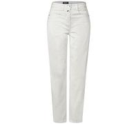 Loose-fit-Jeans CECIL, Damen, Gr. 31, Länge 28, grau (cobble grau), Jeans, 88% Baumwolle, 10% Polyester, 2% Elasthan, gestreift, knöchelfrei, Jeans, High Waist (87502762-31) cobble grau