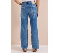 Loose-fit-Jeans CECIL, Damen, Gr. 32, Länge 30, blau (light blau used wash), Jeans, 87% Baumwolle, 11% Polyester, 2% Elasthan, unifarben, knöchellang, Jeans, 5-Pocket-Style (83565961-32) light blau us