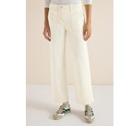 Weite Jeans CECIL "Style NEELE", Damen, Gr. 32, Länge 30, pearl beige, Denim/Jeans, Obermaterial: 92% Baumwolle, 6% Elastomultiester, 2% Elasthan. Futter: 52% Polyester, 48% Baumwolle, unifarben, norm