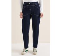 Loose-fit-Jeans CECIL, Damen, Gr. 32, Länge 30, rinsed wash, Jeans, 82% Baumwolle, 15% Polyester, 3% Elasthan, unifarben, normal, Jeans, High Waist (23389432-32) rinsed wash