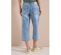 Loose-fit-Jeans CECIL, Damen, Gr. 33, Länge 20, blau (vanilleweiß), Jeans, 82% Baumwolle, 15% Polyester, 3% Elasthan, gestreift, 3/4-Länge, Jeans, mit Wide Legs (29921332-33) vanilleweiß