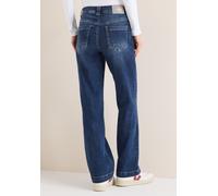 Loose-fit-Jeans CECIL, Damen, Gr. 33, Länge 30, mid blau used wash, Jeans, 78% Baumwolle, 20% Polyester, 2% Elasthan, unifarben, lang, Jeans, aus Baumwolle mit Stretchanteil (75967131-33) mid blau use