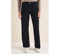 Loose-fit-Jeans CECIL, Damen, Gr. 34, Länge 32, blau (dunkelblau wash), Jeans, 99% Baumwolle, 1% Elasthan, unifarben, normal, Jeans, 5-Pocket-Style (26030828-34) dunkelblau wash