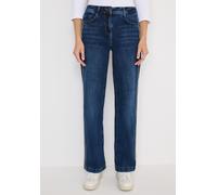 Loose-fit-Jeans CECIL, Damen, Gr. 34, Länge 32, mid blau used wash, Jeans, 89% Baumwolle, 8% Polyester, 3% Elasthan, unifarben, lang, Jeans, High Waist (98582938-34) mid blau used wash