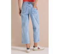 Loose-fit-Jeans CECIL, Damen, Gr. 36, Länge 26, blau (light blau random bleached), Jeans, 77% Baumwolle, 20% Polyester, 3% Elasthan, unifarben, kniebedeckend, Jeans, im Loose Fit (18710116-36) light b
