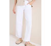 Loose-fit-Jeans CECIL, Damen, Gr. 36, Länge 28, weiß, Denim/Jeans, Obermaterial: 98% Baumwolle, 2% Elasthan. Futter: 52% Polyester, 48% Baumwolle, unifarben, loose fit lang, Jeans, im Five-Pocket Styl