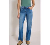 Loose-fit-Jeans CECIL "Style Neele", Damen, Gr. 34, Länge 28, mid blau wash (länge 28), Denim/Jeans, Obermaterial: 78% Baumwolle, 20% Polyester, 2% Elasthan. Futter: 52% Polyester, 48% Baumwolle, unif