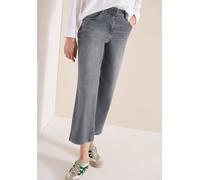 Cecil Damen High Waist Wide Leg Jeans im Loose Fit in Grau, Gr: 36