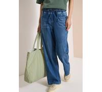 Cecil High Waist Wide Leg Jeans – Loose Fit, Mid Blue Used Wash – Damen XS/30