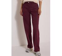 Loose-fit-Jeans CECIL "Sytel Neele Color", Damen, Gr. 28, Länge 32, rot wine, Denim/Jeans, Obermaterial: 81% Baumwolle, 17% Polyester, 2% Elasthan. Futter: 52% Polyester, 48% Baumwolle, unifarben, loo