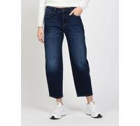 Loose-fit-Jeans GANG "94IDA", Damen, Gr. 31, Normalgrößen, blau (schwarz night used), 90% Baumwolle, 4% Elasthan, 6% Polyester, unifarben, relaxed fit lang, Jeans, im 5-Pocket-Style (71559524-31) schw
