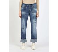 Loose-fit-Jeans GANG "GANG Jeans Loose Fit 94ROBERTA", Damen, Gr. 30, denim blau, Denim/Jeans, 98% Baumwolle, 2% Elasthan, Jeans (28575421-30) denim blau