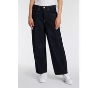 Loose-fit-Jeans HERRLICHER "Barrow Denim Comfort", Damen, Gr. 33, N-Gr, raw, Denim/Jeans, Obermaterial: 98% Baumwolle, 2% Elasthan, weit knöchellang, Jeans, im Barrel Look, cropped (62796010-33) raw