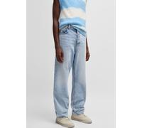 Loose-fit-Jeans HUGO BLUE "Nate", Herren, Gr. 30, Länge 34, blau (turquoise, aqua448), Denim/Jeans, Obermaterial: 100% Baumwolle, unifarben, loose fit lang, Jeans, in heller Waschung (57642660-30) tur