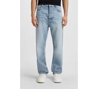 Loose-fit-Jeans HUGO BLUE "Nate", Herren, Gr. 31, Länge 34, blau (turquoise, aqua448), Denim/Jeans, Obermaterial: 100% Baumwolle, unifarben, loose fit lang, Jeans, in heller Waschung (57642660-31) tur