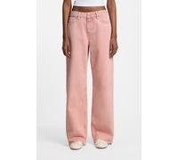 Loose-fit-Jeans HUGO "Gamala", Damen, Gr. 30, Länge 34, rosa (light, pastel pink 681), Denim/Jeans, Obermaterial: 100% Baumwolle, unifarben, loose fit lang, Jeans, mit ausgefranstem Saum, Baggy-Fit (1