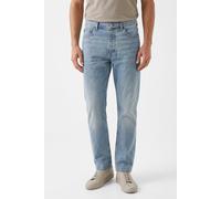 Loose-fit-Jeans HUGO "Nate", Herren, Gr. 32, Länge 32, blau (turquoise, aqua443), Denim/Jeans, Obermaterial: 100% Baumwolle, unifarben, loose fit lang, Jeans, loose fit (11949753-32) turquoise, aqua44