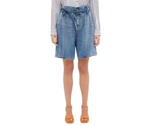 Loose-fit-Jeans MUSTANG "Damen Style Jericho Shorts", Damen, Gr. 30, 581 mittelblau, Denim/Jeans, 100% Lyocell, unifarben, loose fit, Jeans Loose-fit-Jeans (73446838-30)