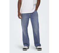 Only & Sons Herren Jeans ONSFADE Loose - Mid Waist - Relaxed Fit - Schwarz Blau, Größe:31W / 32L, Farbe:22026781 Medium Blue Denim