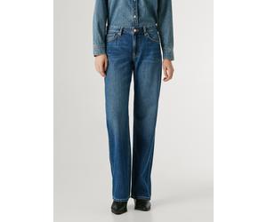 Loose-fit-Jeans PEPE JEANS "LOOSE ST JEANS LW NICKY", Damen, Gr. 30, Länge 32, used blau, Denim/Jeans, Obermaterial: 66% Baumwolle, 34% Lyocell, loose fit lang, Jeans, mit geradem Bein (52090249-30) u