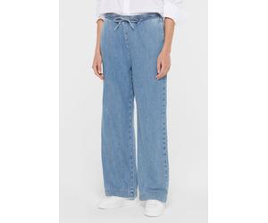 Loose-fit-Jeans SENSES.THE LABEL, Damen, Gr. XS, Normalgrößen, blau, Web, Material: 80% Baumwolle, 20% Hanf, unifarben, loose fit, Jeans, mit Elastikbund (77360358-XS) blau