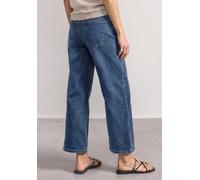 Loose-fit-Jeans STREET ONE, Damen, Gr. 26, Länge 26, mid blau random washed, Jeans, 72% Baumwolle, 25% Polyester, 3% Elasthan, unifarben, 7/8-Länge, Jeans, in 7/8-Länge (56793401-26) mid blau random w