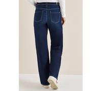 Loose-fit-Jeans STREET ONE, Damen, Gr. 27, Länge 32, dunkelblau wash, Jeans, 75% Baumwolle, 23% Polyester, 2% Elasthan, unifarben, lang, Jeans, Middle Waist (57544866-27) dunkelblau wash