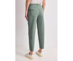 Loose-fit-Jeans STREET ONE, Damen, Gr. 29, Länge 28, olive washed, Jeans, 81% Baumwolle, 17% Polyester, 2% Elasthan, unifarben, knöchelfrei, Jeans, im Denim Look (25317913-29) olive washed